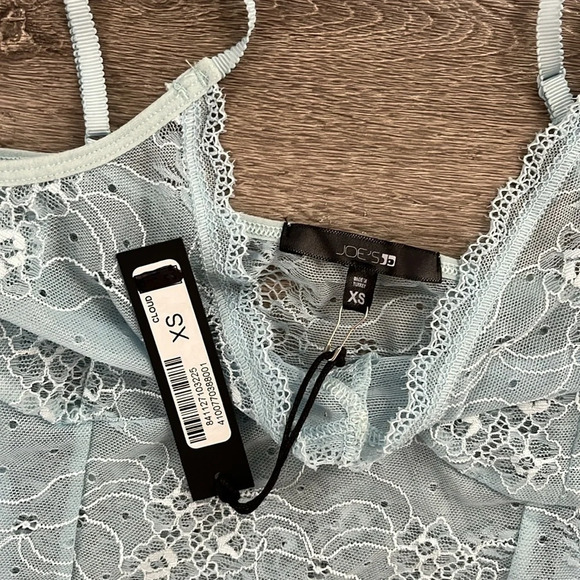 Joes jeans Natasha lace bodysuit blue cloud size XS - Picture 3 of 3